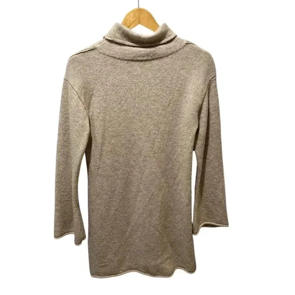 A Loves A Turtleneck Beige Wool Cashmere Blend Long Sweater Medium Long Sleeves - Picture 2 of 8